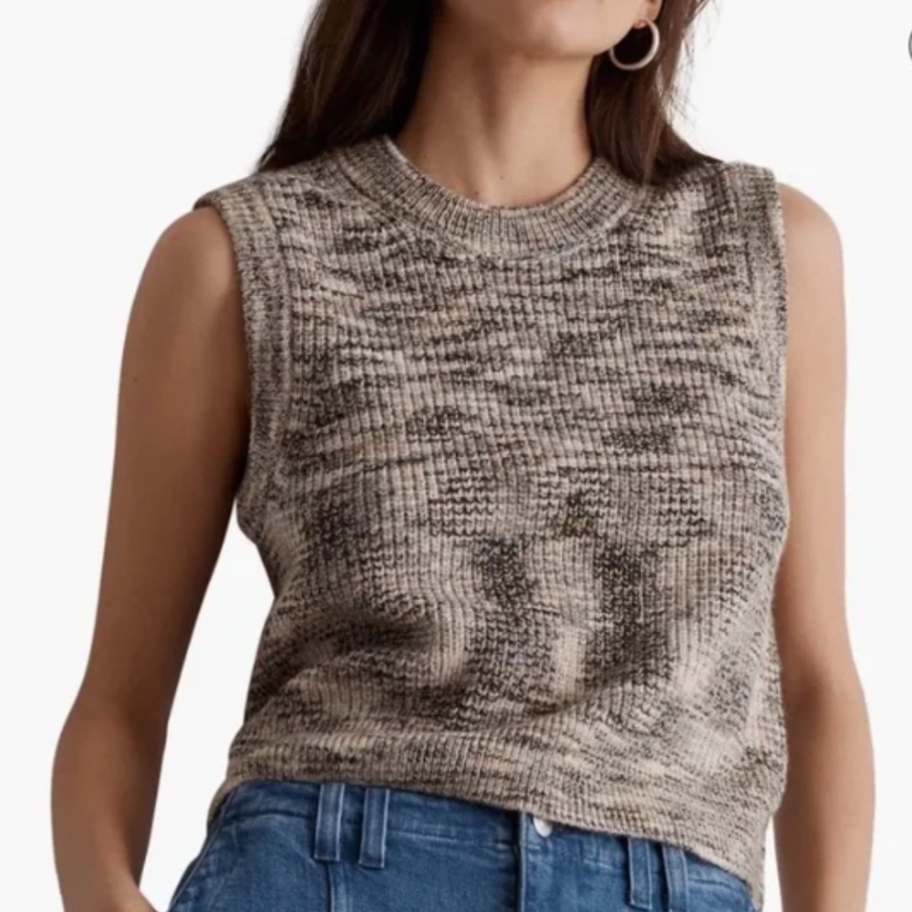 Madewell Space Dye Boulier Sweater Vest Size XS